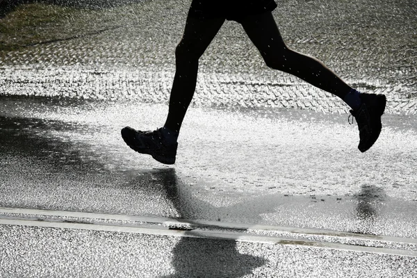 Maratonský běžec — Stock fotografie