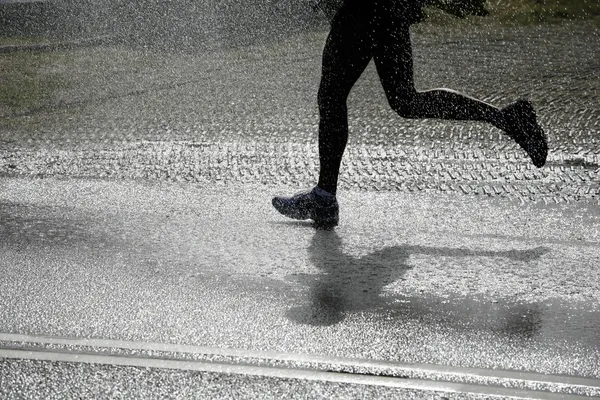 Correndo no calor — Fotografia de Stock