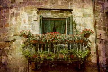 Tower balcony Lucca clipart