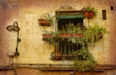 Tiny balcony Lucca clipart