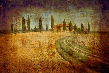 Tuscan landscape clipart