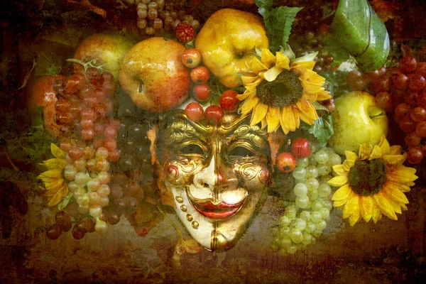 Sonbahar karnaval maskesi — Stok fotoğraf