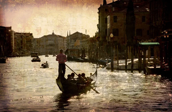 Sunset Canal Grande Venecia —  Fotos de Stock