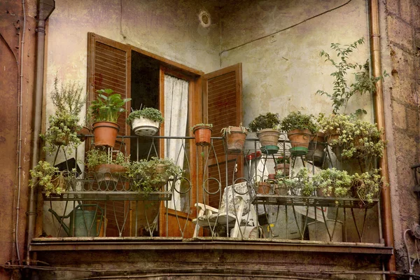 Ωραίο ιταλικό μπαλκόνι — Φωτογραφία Αρχείου