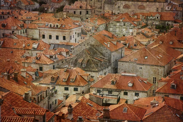 Tetti in piastrelle di Dubrovnik — Foto Stock