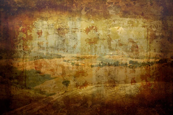 Тосканский пейзаж с соснами — стоковое фото