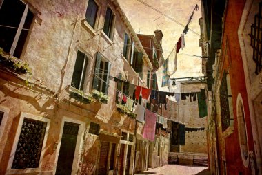 Washing day Venice clipart