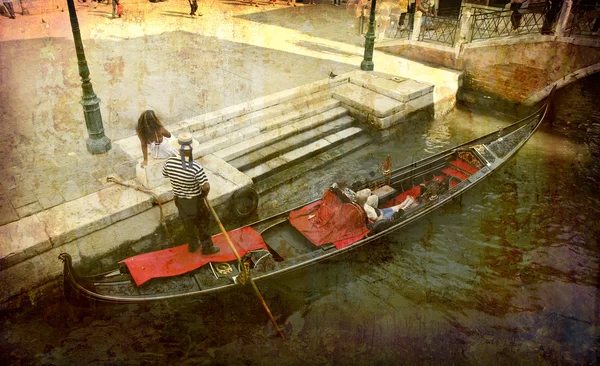 Gondola con turisti — Foto Stock