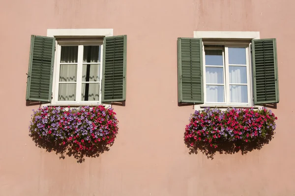 Beautiful windows Chiusa — Stock Photo, Image