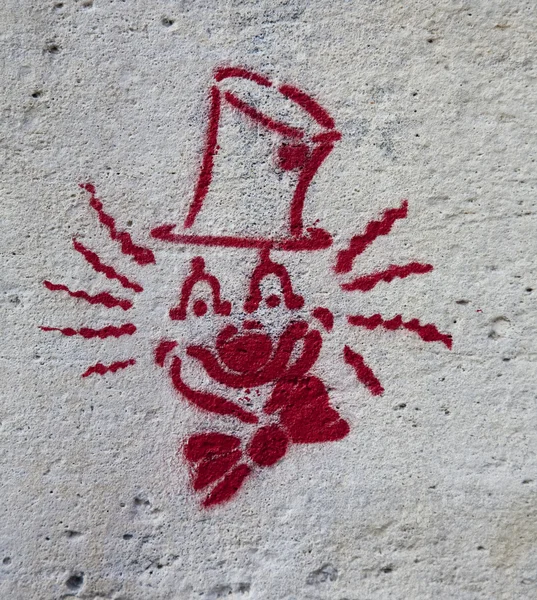 Счастливый клоун граффити — стоковое фото