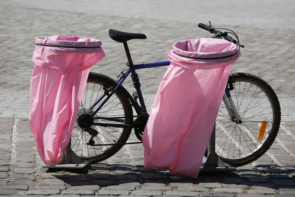 stock image Pink litter bags