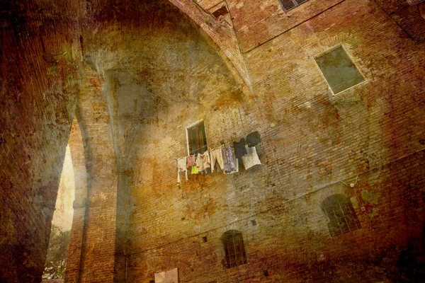 Μεσαιωνική πόλη πύλη Σιένα — Φωτογραφία Αρχείου