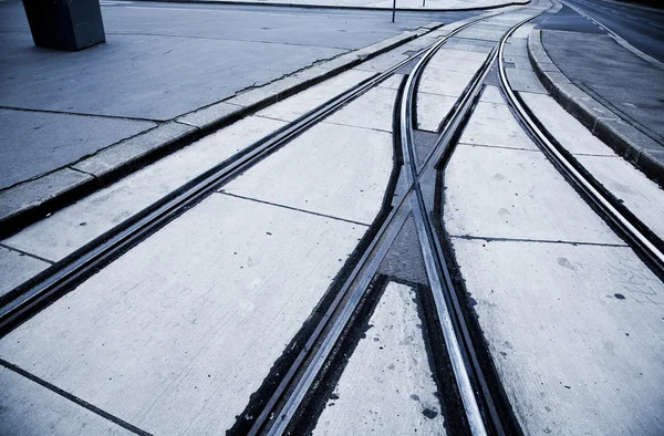 Rails voor een tram Wenen — Stockfoto