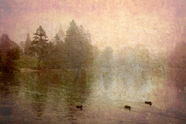 Jezero bohinj Slovinsko retro — Stock fotografie