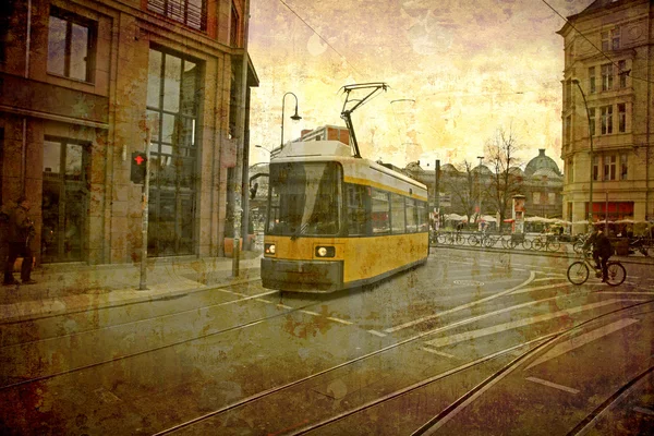 Retro streetcar Berlin — Stockfoto