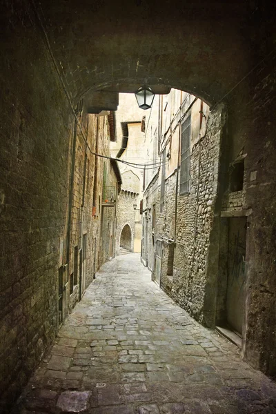 Alley Peugia Umbria — Stock Photo, Image