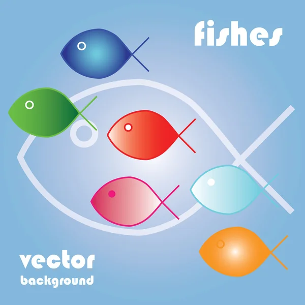 Vector de fondo de peces abstractos — Vector de stock