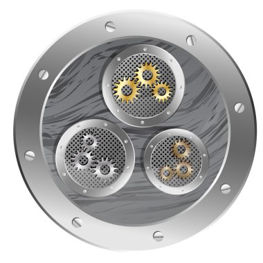 metal plaka ve vites vektör