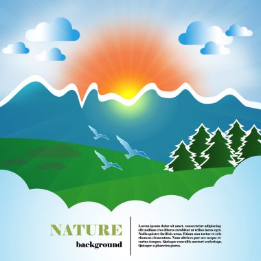 Nature web and print template clipart