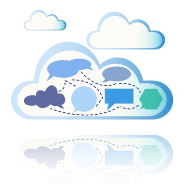 Abstract cloud computing clipart