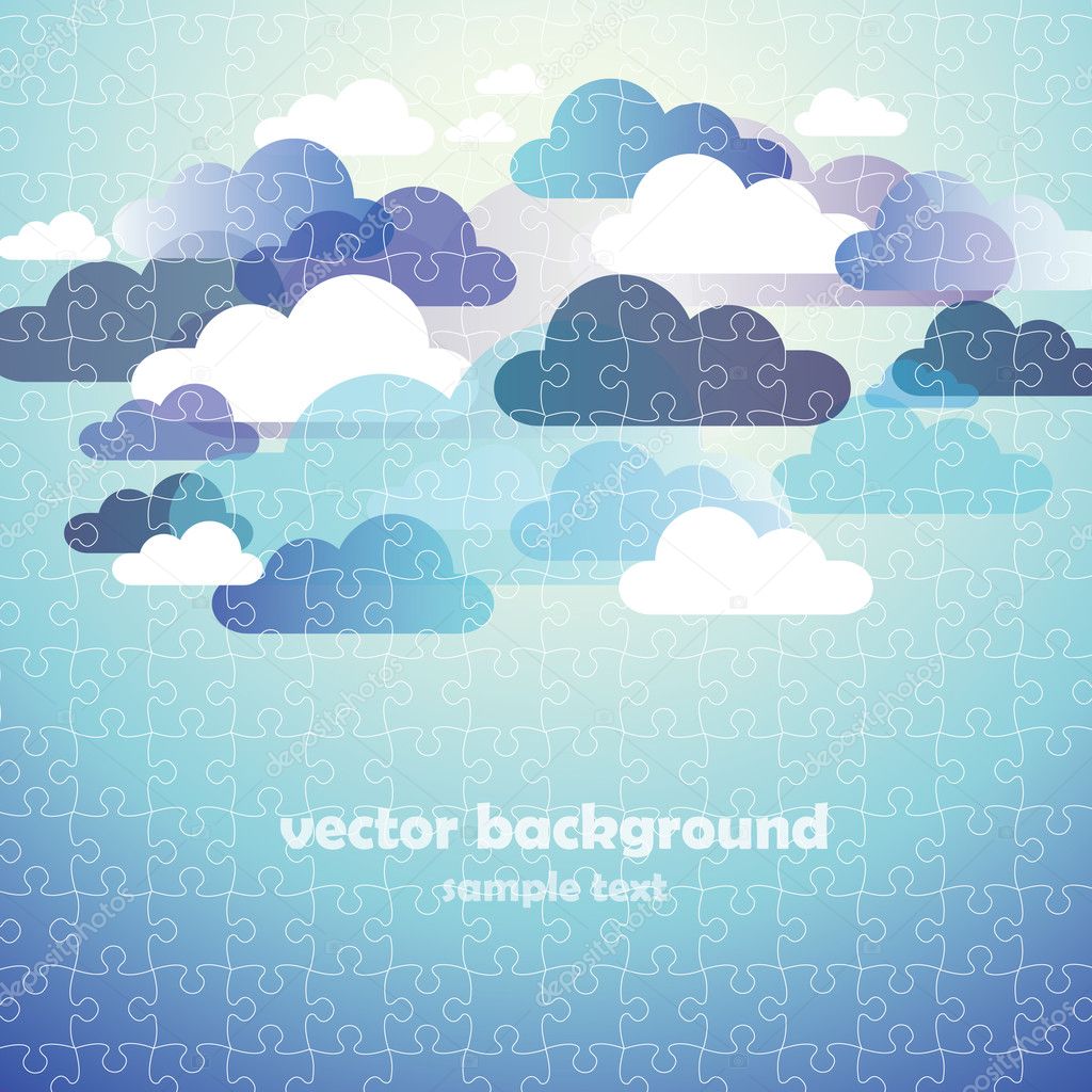 Abstract Cloud Background puzzle jigsaw