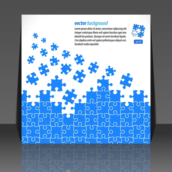 Puzzle parçaları vektör tasarım afiş tasarımı — Stok Vektör