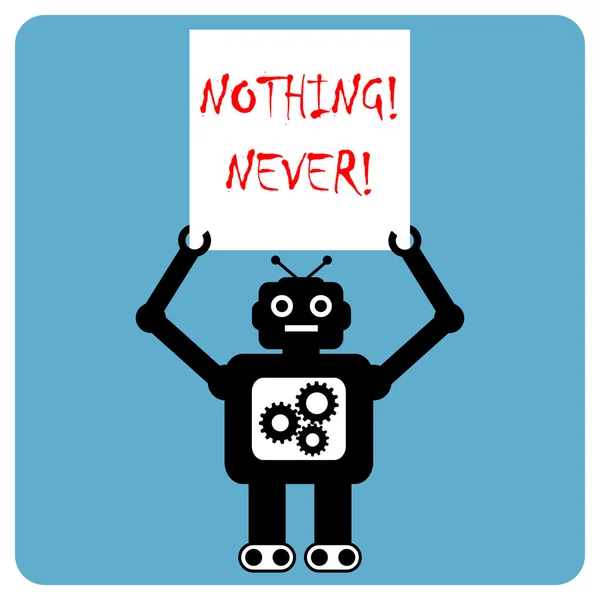モダンなロボットの抗議デモ — ストックベクタ