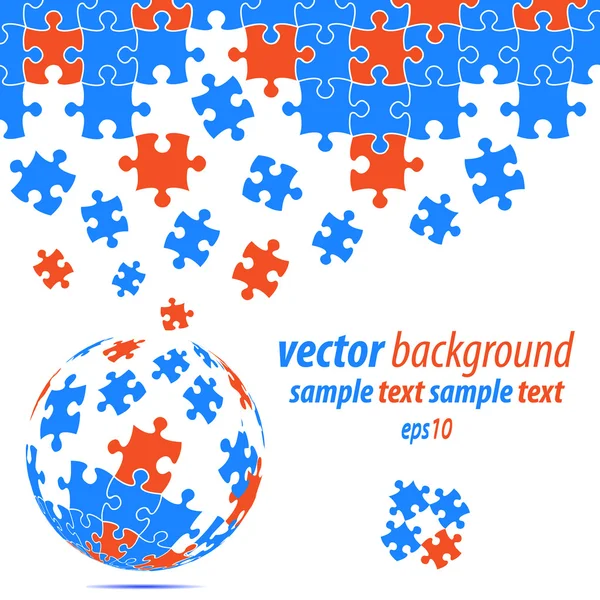 Puzzle kousky vektorová design — Stockový vektor