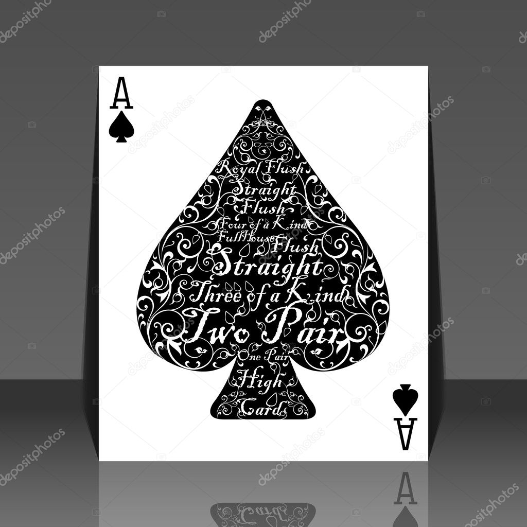 Poker card spade ace - the perfect card - flyer design