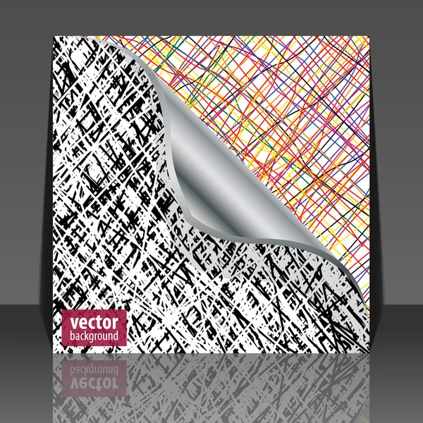 Diseño de volante de fondo de línea abstracta — Vector de stock