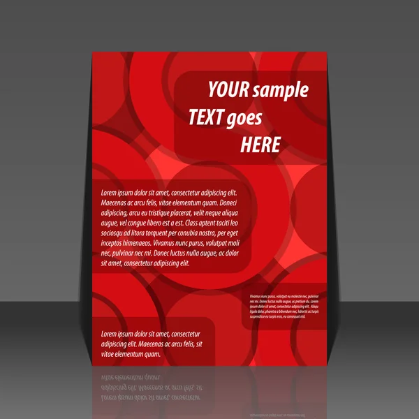 Diseño de folleto de fondo de círculo rojo abstracto — Archivo Imágenes Vectoriales
