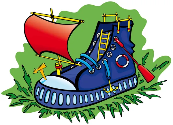 Boot est un bateau — Image vectorielle
