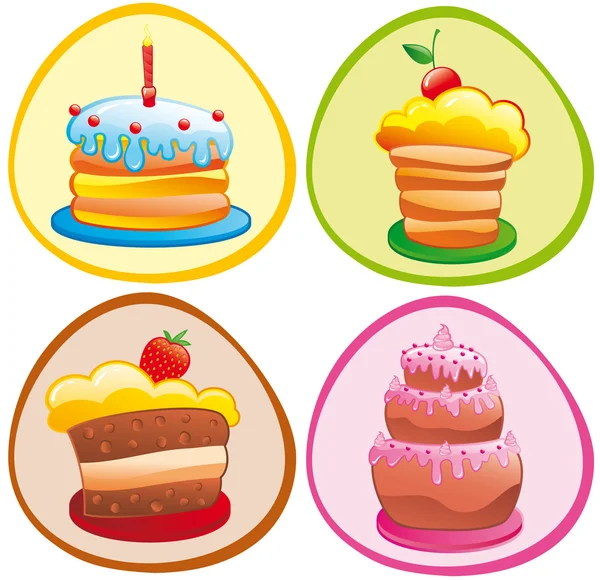Sweet cakes — Stock Vector