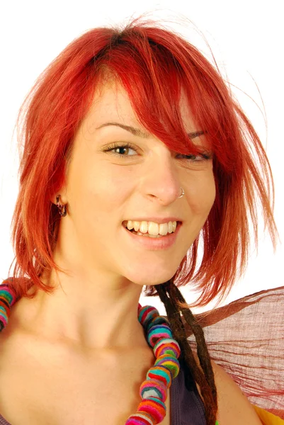 Czerwone włosy uśmiechając się — Zdjęcie stockowe
