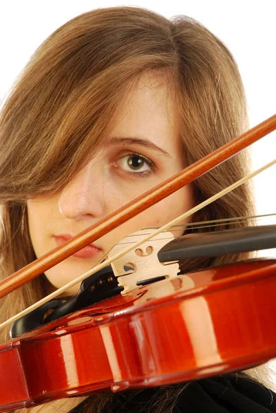 Woman with violin 005 — Stock Photo, Image