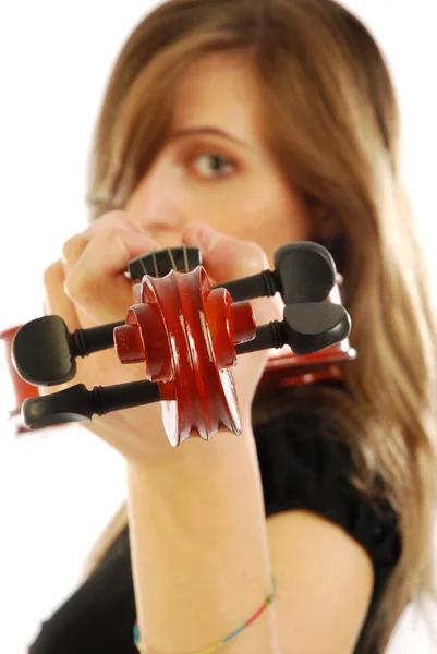Vrouw met viool 010 — Stockfoto