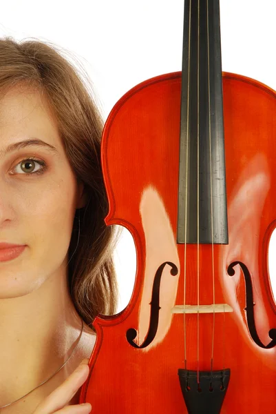 Woman with violin 011 — Stock Photo, Image