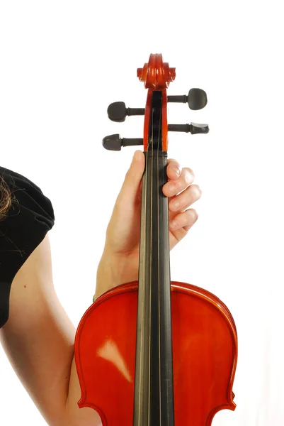 ヴァイオリン 013 を持つ女性 — ストック写真