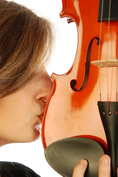Vrouw met viool 032 — Stockfoto