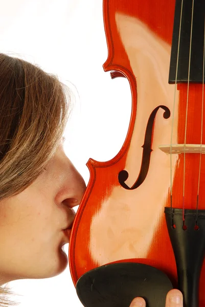 Женщина со скрипкой 033 — стоковое фото