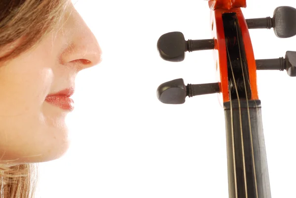 Woman with violin 043 — Stock Photo, Image