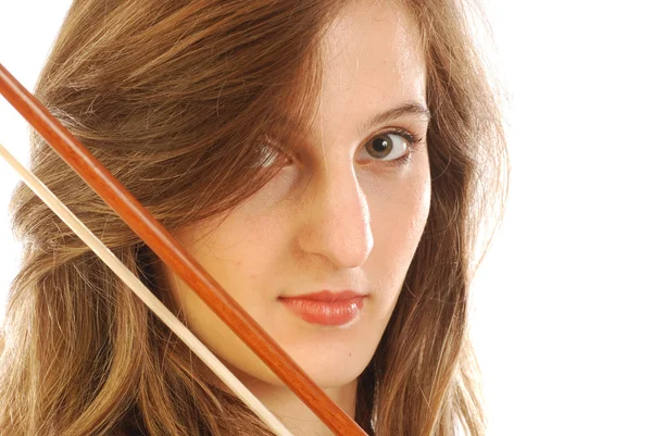 Женщина со скрипкой 050 — стоковое фото