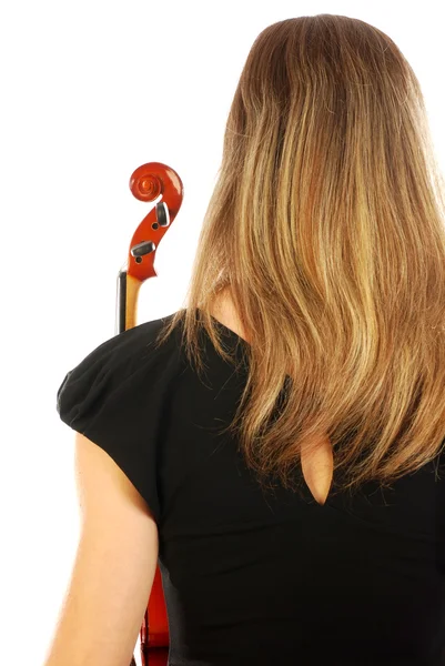 Woman with violin 054 — Stock Photo, Image