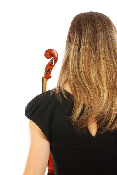 Woman with violin 055 — Stock Photo, Image