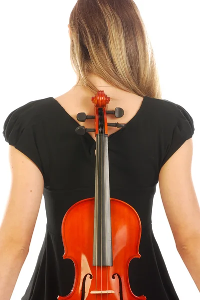 Женщина со скрипкой 057 — стоковое фото