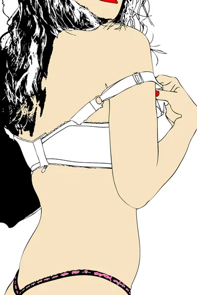 Mulheres em sutiã branco — Fotografia de Stock