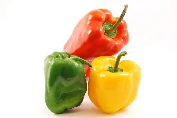 Yellow peppers, red and green — Stock Photo, Image