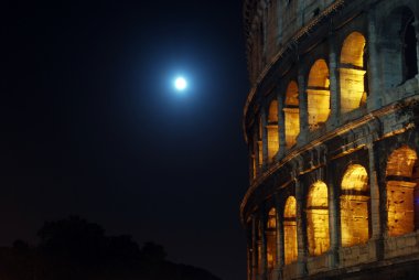 The Moon at the Coliseum clipart
