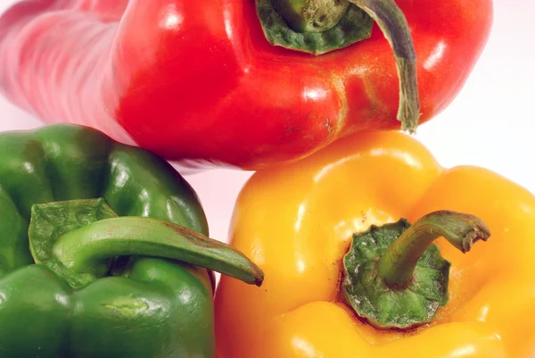 Set di tre colori di peperoni — Foto Stock