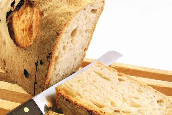 Slice of homemade bread — Stock Photo, Image